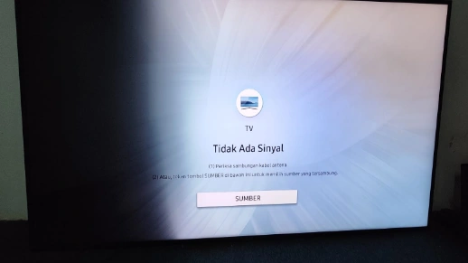 TV Samsung gambar sebagian gelap di Banjarsari