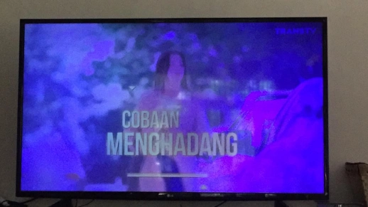 TV LG gambar buram dan biru