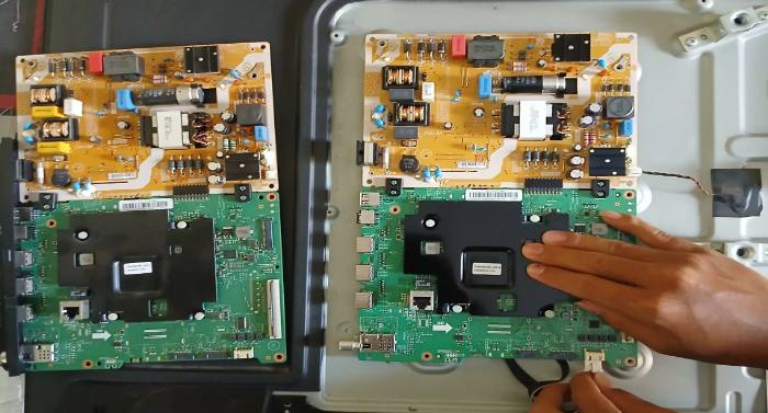 Powersupply dan mainboard TV