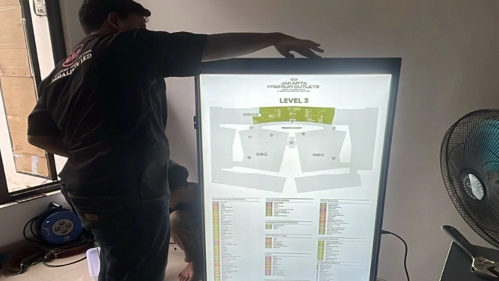 pengetesan monitor signage