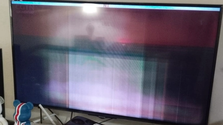 service tv layar blank di cipayung