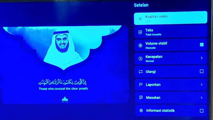 TV LED gambar biru di Senen