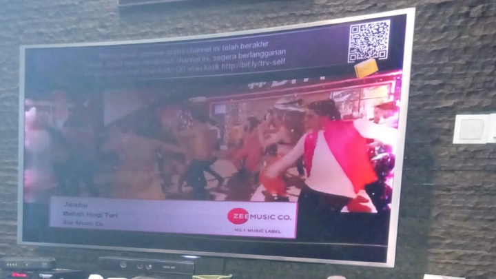 TV sebagian layar redup