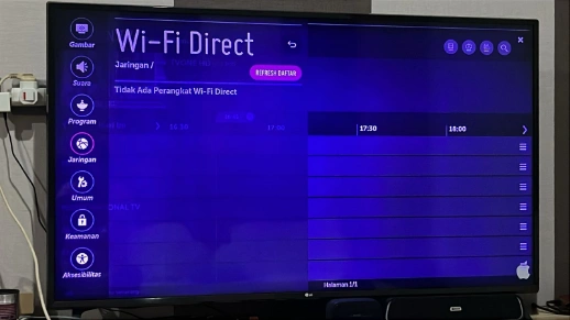 Service TV LG layar biru di Koja